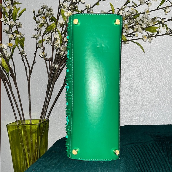 Green/Red or Purple/Red Studded Tote - Picture 4 of 15